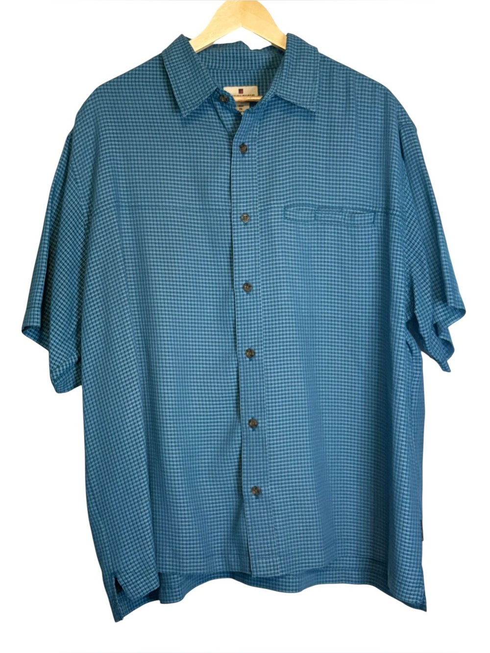 Woolrich  Men’s XL Teal Blue Short-Sleeve Button-Up Shirt - Casual Short Sleeve